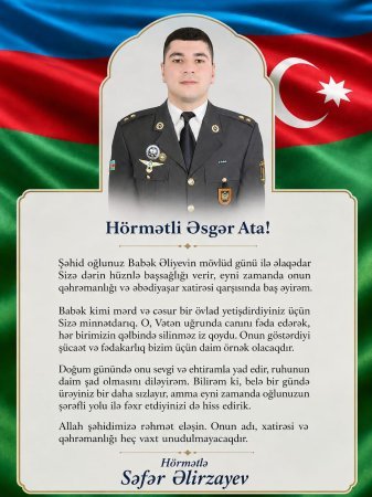Allah şəhidimizə rəhmət eləsin