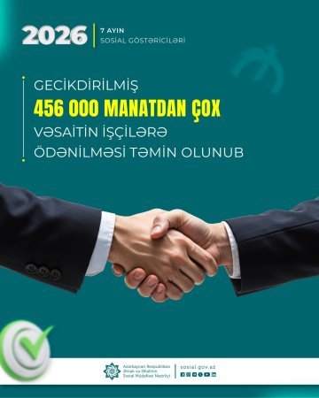 Gecikdirilmiş 456 min manatdan çox vəsait işçilərə ödənildi